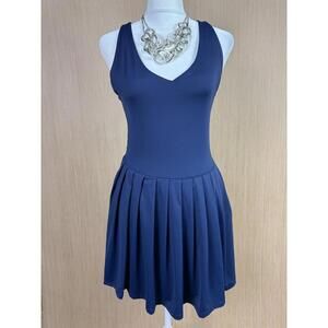 Ocean Drive One Piece Swimsuit Medium Navy Blue Fit & Flare Summer Casual